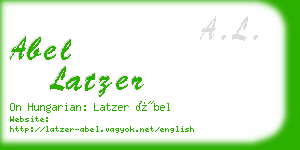 abel latzer business card